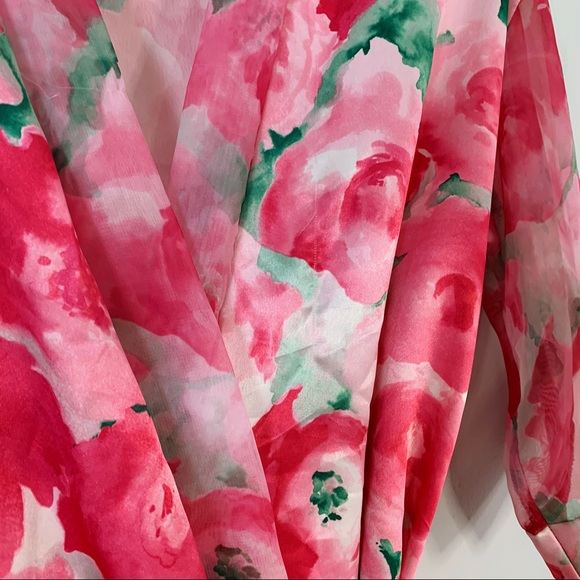 Vintage Satin Floral Print Robe in Medium - Picture 5 of 5